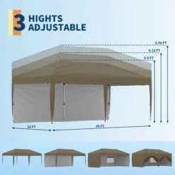 10x20 Heavy Duty Pop Up Canopy Tent With 2 Sidewalls, Outdoor Party, Market Stall, Camping, UV Protection, Waterproof, Roller Bag, 4 Weight Bags 15 10x20 Heavy Duty Pop Up Canopy Tent With 2 Sidewalls, Outdoor Party, Market Stall, Camping, UV Protection, Waterproof, Roller Bag, 4 Weight Bags -The Range Shop GUEST 0070e202 d153 40ac a7ea 84224bf8fa8d