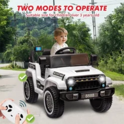 12V Kids Ride On Truck Car, Electric Vehicles With Remote Control, Spring Suspension, Lights, Music, Battery Powered Ride On Toy For Boys Girls -The Range Shop GUEST 010fef4b addd 4e3a a649 a303b27b8e14