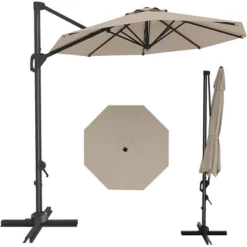 10FT Cantilever Umbrella Outdoor Patio Umbrella With Base And 360-Degree Rotation, Windproof -The Range Shop GUEST 0199c369 c6d3 4b8f b083 631828de92ed