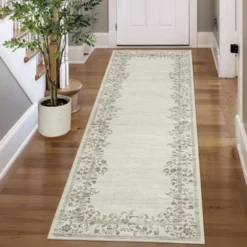 Washable Farmhouse Floral Print Living Room Rugs, Soft Non Slip Modern Bedroom Carpet, Ultra Thin Vintage Floor Rug For Home Office -The Range Shop GUEST 0293a89f c6ba 45ba 8ab0 48e9004b5cc2
