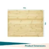 Bamboo Cutting Board 24x18x0.8 Inch Square Bamboo Chopping Board Durable Eco-Friendly Natural
