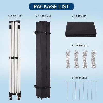 10 X 10 FT Pop Up Canopy, Party Tent With Mosquito Netting, Height Adjustable Instant Sun Shade, Portable Screen Shelter For Parties, Camping, Events 3 10 X 10 FT Pop Up Canopy, Party Tent With Mosquito Netting, Height Adjustable Instant Sun Shade, Portable Screen Shelter For Parties, Camping, Events - Image 3