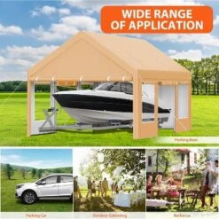 13 X 20 FT Metal Carport, With Side-Opening Door & Roll-Up Windows, All-Inclusive Metal Carport, Outdoor Portable Garage Shelters Tents, Yellow 13 13 X 20 FT Metal Carport, With Side-Opening Door & Roll-Up Windows, All-Inclusive Metal Carport, Outdoor Portable Garage Shelters Tents, Yellow -The Range Shop GUEST 03a8bf70 663d 49f6 94d9 4dee29d493d0