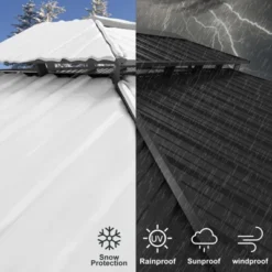 12x12FT Hardtop Gazebo, Aluminum Frame W/ Double Galvanized Steel Roof, Outdoor Metal Pavilion W/ Netting Curtains For Patio, Garden, Lawn, Backyard 11 12x12FT Hardtop Gazebo, Aluminum Frame W/ Double Galvanized Steel Roof, Outdoor Metal Pavilion W/ Netting Curtains For Patio, Garden, Lawn, Backyard -The Range Shop GUEST 03c2f3bf 86db 420b a7d7 6959a961c1a7