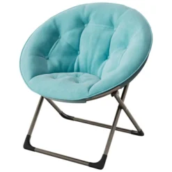 Saucer Chair, Comfy Chair Faux Fur Lounge Moon Chair With Folding Metal Frame, Flower Accent Seat -The Range Shop GUEST 048d762a 78d0 4f91 9ef5 00ab57dc9e6c