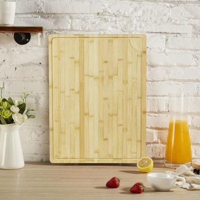 Bamboo Cutting Board 24x18x0.8 Inch Square Bamboo Chopping Board Durable Eco-Friendly Natural 7 Bamboo Cutting Board 24x18x0.8 Inch Square Bamboo Chopping Board Durable Eco-Friendly Natural - Image 7
