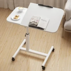 Overbed Table With Height Adjustable, Over Bed Table Movable Rolling Bedside Table Standing With Wheels, Desk Table With 0-90 Degrees Tilting -The Range Shop GUEST 05001763 91c1 42b8 891e 1b44f4660ca0