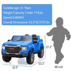 2-Seater Ride On Truck Car, 24V 7AH Battery Powered Electric Vehicle With Remote Control, LED Lights, Safety Belt, Music, Ride On Toy For Kids 3-10 -The Range Shop GUEST 05776790 c141 4922 aef2 c21f1f49d27e