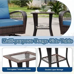 3 Pieces Outdoor Swivel Patio Rocking Chairs, Outdoor Wicker Patio Furniture, 2 Glider Chairs & Side Table, For Backyard, Garden, Balcony, Deck 13 3 Pieces Outdoor Swivel Patio Rocking Chairs, Outdoor Wicker Patio Furniture, 2 Glider Chairs & Side Table, For Backyard, Garden, Balcony, Deck -The Range Shop GUEST 058fb6ac 4fef 4699 86be 36daff1e0091