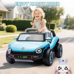 12V Kids Ride On Car Licensed Volkswagen Beetle Electric Ride On Toy For Toddlers 4 Wheeler Vehicle With Parental Remote, LED Lights, Horn, Music -The Range Shop GUEST 063c5e57 8cfb 48fb 94cb 30aea3966e46