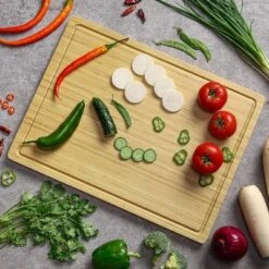 20 Inch Extra Large Bamboo Wood Cutting Board For Kitchen, With Juice Groove For Meat, Vegetables And Cheese -The Range Shop GUEST 06b805e7 92ca 420f 8669 c33a38b219d9