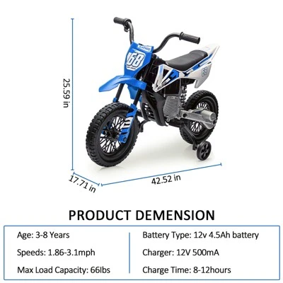 12V Kids Ride On Motorcycle, Electric Motorcycle For Kids With Music, Spring Suspension, Twist Grip Throttle, Ride On Car For Boys Girls 3-10 6 12V Kids Ride On Motorcycle, Electric Motorcycle For Kids With Music, Spring Suspension, Twist Grip Throttle, Ride On Car For Boys Girls 3-10 - Image 6