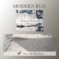 Washable Modern Abstract Living Room Area Rugs, Soft Non Slip Throw Carpet For Bedroom, Contemporary Floor Cover -The Range Shop GUEST 07c10bb1 9af6 49f9 b62f 5e71e9cd6857