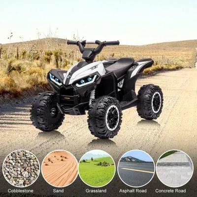 12V Ride On Toy ATV, Battery Powered 4 Wheeler Quad Car, Electric ATV With Remote Control, Music, Horn, Monitor Display, LED Lights For Toddlers 3+ 2 12V Ride On Toy ATV, Battery Powered 4 Wheeler Quad Car, Electric ATV With Remote Control, Music, Horn, Monitor Display, LED Lights For Toddlers 3+ - Image 2