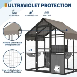 Aluminum Extra Large Catio Outdoor Cat Enclosure For Multiple Cats With Channels, Side Door -The Range Shop GUEST 09980c74 02d1 4d07 9237 e3e6b204d3a0