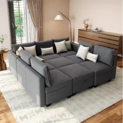 Modular Sofa Sectional Sleeper Couch With 2 Ottomans, 9 Seat Convertible U Shaped Modular Couch With Storage, Oversized Sofa Sleeper -The Range Shop GUEST 0aa7209e e711 48d1 af1a 7ec003d1c0a8