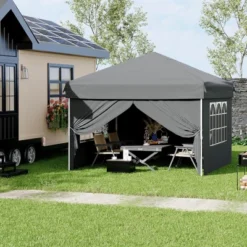 10x10ft Pop Up Canopy Tent With 4 Waterproof Sidewalls,Portable Outdoor Tent For Camping, Backyard 13 10x10ft Pop Up Canopy Tent With 4 Waterproof Sidewalls,Portable Outdoor Tent For Camping, Backyard -The Range Shop GUEST 0ac43e02 f900 4d40 bf45 1c3bad93638a