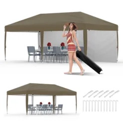10x20 Heavy Duty Pop Up Canopy Tent With 2 Sidewalls, Outdoor Party, Market Stall, Camping, UV Protection, Waterproof, Roller Bag, 4 Weight Bags 16 10x20 Heavy Duty Pop Up Canopy Tent With 2 Sidewalls, Outdoor Party, Market Stall, Camping, UV Protection, Waterproof, Roller Bag, 4 Weight Bags -The Range Shop GUEST 0afae1ae 877b 4112 aba3 8131c47b6c2e