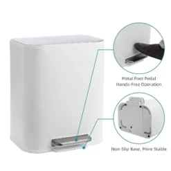 Trash Can, Stainless Steel Garbage Can With Soft-Close Lid, Foot Pedal, Removable Inner Basket -The Range Shop GUEST 0b812c7b 0437 4260 aec7 1edd6aaa68f3