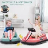6V Bumper Car For Toddlers, 1.9 MPH Max Speed, Steering Wheel, 360 Degree Spin, 2-Speeds, Lights, Music & Horn