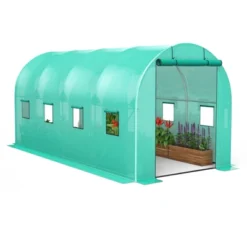 Walk-in Greenhouse For Outdoor Plants With 8 Mesh Vents, Weatherproof PE Cover & Roll-Up Zipper Door - Ideal For Vegetables, Flowers And Gardening -The Range Shop GUEST 0d30628a 761b 40eb b4cb 79287b8feac2