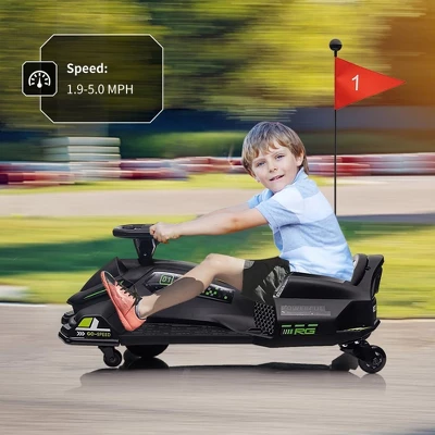 12V Kids Ride On Drift Car For Kids, 7ah 45W Motor Electric Drifting Go-Kart Up To 5 Mph Variable Speed, Max Load 110lbs 4 12V Kids Ride On Drift Car For Kids, 7ah 45W Motor Electric Drifting Go-Kart Up To 5 Mph Variable Speed, Max Load 110lbs - Image 4