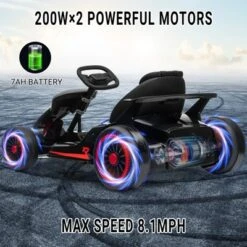 24V Kids Go Kart, Powerful Drift Kart With Dual 150W Motors, High Speed Electric Outdoor Ride On Toy, Battery Powered Ride On Racing Car With Music -The Range Shop GUEST 0ec77625 037a 49bb 83a3 c9b2941ec679