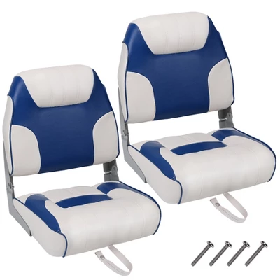 2-Pack Folding Boat Seats Low Back – Weather-Resistant Captain Chairs With Thick Padding For Fishing & Cruising 7 2-Pack Folding Boat Seats Low Back – Weather-Resistant Captain Chairs With Thick Padding For Fishing & Cruising - Image 7