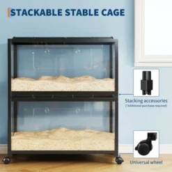 Small Animal Cage With Plastic And Metal Mouse Cage, Wheels For Easy Mobility, Large Habitat, Easy To Assemble, Suitable For Dwarf Syrian Hamsters -The Range Shop GUEST 132721f9 f2bf 4f89 9c51 81cd5f88c170