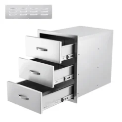 Outdoor Kitchen Drawer With Divider,Stainless Steel Flush Mount Single BBQ Drawer,Built-In Access Drawer With Venting Panel For Kitchen Island -The Range Shop GUEST 136c7cdc 860f 46b1 95fa 49da77b2fa49