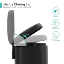 1.3 Gallon Small Bathroom Trash Can, Stainless Steel Garbage Can With Soft Close Lid & Removable Inner Bucket, Slim For Small Spaces, Kitchens -The Range Shop GUEST 151907da cf3d 4dce 9f81 aa0ef7e4a91c