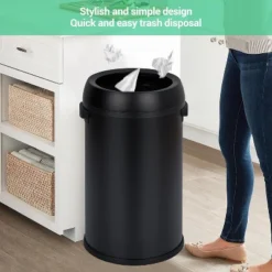 65 L Open Top Trash Can, Commercial Grade Heavy Duty Stainless Steel Garbage Can Large Waste Bins -The Range Shop GUEST 15f5e3c9 9f87 4ab4 9aa1 4b7c9b37dbab