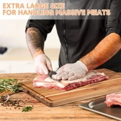 Large Acacia Wood Cutting Board, Reversible Charcuterie Board Cheese Board With Deep Groove 13 Large Acacia Wood Cutting Board, Reversible Charcuterie Board Cheese Board With Deep Groove -The Range Shop GUEST 16b7464f 6fdf 4dd4 9d56 4c3328c81ec6