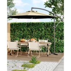 10FT Cantilever Umbrella With Cross Base - 2-6 People, Outdoor Offset Design With Crank Lift, Fade-Resistant Canopy For Deck Pool Garden Backyard -The Range Shop GUEST 16de96d3 af32 40d6 8aa6 78b42d236524