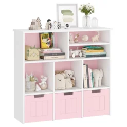 Toy Storage Cabinet W/Drawers Cubes, Children's Toy Shelf Kids Bookshelf W/Wheels, Kids Bookcase Toy Storage Organizer For Bedroom Playroom Nursery 13 Toy Storage Cabinet W/Drawers Cubes, Children's Toy Shelf Kids Bookshelf W/Wheels, Kids Bookcase Toy Storage Organizer For Bedroom Playroom Nursery -The Range Shop GUEST 177ce368 3793 45a9 84c4 bfaceb10c5f1