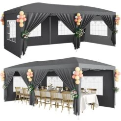 Pop Up Canopy Tent With 6 Removable Sidewalls, Large Outdoor Canopies With Adjustable Heights, Easy Up Commercial Canopy Tents For Parties 13 Pop Up Canopy Tent With 6 Removable Sidewalls, Large Outdoor Canopies With Adjustable Heights, Easy Up Commercial Canopy Tents For Parties -The Range Shop GUEST 178c4a33 3a9f 4a16 a82f 676bcc67593e