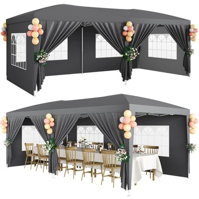 Pop Up Canopy Tent With 6 Removable Sidewalls, Large Outdoor Canopies With Adjustable Heights, Easy Up Commercial Canopy Tents For Parties 6 Pop Up Canopy Tent With 6 Removable Sidewalls, Large Outdoor Canopies With Adjustable Heights, Easy Up Commercial Canopy Tents For Parties - Image 6