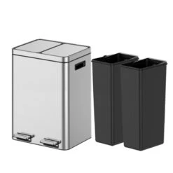 2 X 4 Gal Dual Trash Can, Hands-Free Trash Can With Soft Close Lid, Stainless Steel Garbage Can 14 2 X 4 Gal Dual Trash Can, Hands-Free Trash Can With Soft Close Lid, Stainless Steel Garbage Can -The Range Shop GUEST 179bcd93 0b79 407e 9024 62b86f8ff068