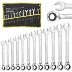 Reversible Ratcheting Wrench Set With Roll Pouch - Combination Metric Sizes For Professional Mechanics 15 Reversible Ratcheting Wrench Set With Roll Pouch - Combination Metric Sizes For Professional Mechanics -The Range Shop GUEST 194b0220 3107 44f4 8115 694a426ec50f