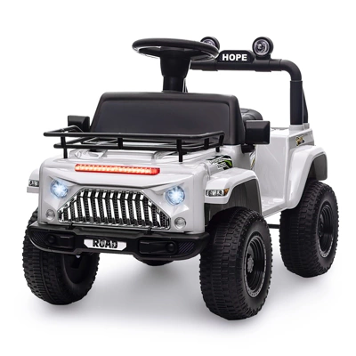 6V Kids Electric Ride On Car With Music, Toddler Toy Car With Horn Storage, Electric Vehicles With 15W Motor, Spring Wheels For Boys & Girls 3-10 9 6V Kids Electric Ride On Car With Music, Toddler Toy Car With Horn Storage, Electric Vehicles With 15W Motor, Spring Wheels For Boys & Girls 3-10 - Image 9