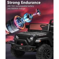 24V 2-Seater Electric Ride-On Car For Kids With Parent Remote Control, Dual 200W Motors, Music & Adjustable Speeds - Ages 3-8 Years Old -The Range Shop GUEST 1ac30d15 9ac5 4aef a63a 109742d7b04f