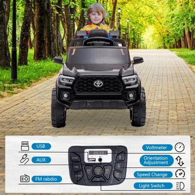 Kids Ride On Truck, Licensed Toyota Tacoma Car, 12V Battery Powered Electric Car With Remote Control, Ride On Toy Car With Lights Music For Kids 3-6 4 Kids Ride On Truck, Licensed Toyota Tacoma Car, 12V Battery Powered Electric Car With Remote Control, Ride On Toy Car With Lights Music For Kids 3-6 - Image 4