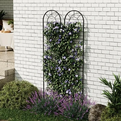 Metal Garden Trellis 55x12 Inch, Wrought Iron Garden Fence, Decorative Plant Trellis For Climbing Plants, Perfect For Patio Lawn Backyard 1 Metal Garden Trellis 55x12 Inch, Wrought Iron Garden Fence, Decorative Plant Trellis For Climbing Plants, Perfect For Patio Lawn Backyard