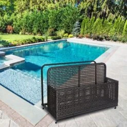 Outdoor PE Rattan Poolside Float Storage Box With Rolling Wheels, Durable Patio & Beach Organizer For Floaties And Accessories -The Range Shop GUEST 1d5eb906 0776 4367 a0a9 8ed70aa39b6d