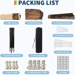 Outdoor Canopy Tent With Mosquito Netting, 11FT Outdoor Gazebo With Portable Carrying Bag -The Range Shop GUEST 1d770781 094f 4da1 955f 7b1632885b23