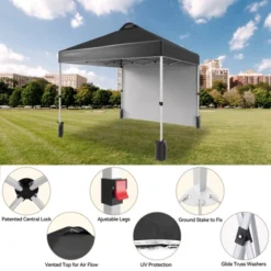 10x10 Ft Pop Up Canopy Tent W/Sidewall, Instant Portable Shelter W/Vented Roof Wheeled Carry Bag, Outdoor Sun Shade For Beach, Camping, Patio 15 10x10 Ft Pop Up Canopy Tent W/Sidewall, Instant Portable Shelter W/Vented Roof Wheeled Carry Bag, Outdoor Sun Shade For Beach, Camping, Patio -The Range Shop GUEST 1e493329 2b3d 4c66 83b0 0ccd23fa226b