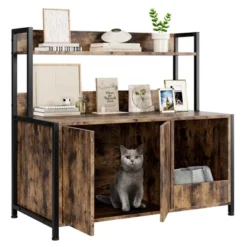 Iron And MDF Cat Nest Frame With Litter Box - Durable Iron Frame, High-Quality MDF, Comfortable Design, Easy To Clean, Space-Saving -The Range Shop GUEST 1f161e03 b349 434a aeaf 06249a357258