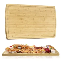 Large Bamboo Cutting Board With Built-in Deep Juice Groove And Back Inner Handles, Easy Cleaning -The Range Shop GUEST 1fe3202f c2c9 4e18 b22c 5b2cfee35298