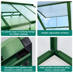 Greenhouses For Outdoors,Large Outdoor Greenhouse With Roof Vent And Heavy-Duty Aluminum Frame, Walk-in Garden Greenhouse For Backyard, Patio, Lawn -The Range Shop GUEST 1fe621cb a0d9 4db6 80f6 63dc6ed2e5f4