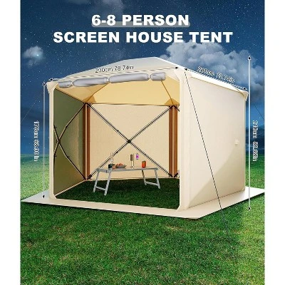 Pop-Up Screen Tent Gazebo, Pentagonal Camping Tent With 5 Sided Canopy Shelter And Made From 210 D Oxford Fabric For Patio, Backyard, And Lawn 2 Pop-Up Screen Tent Gazebo, Pentagonal Camping Tent With 5 Sided Canopy Shelter And Made From 210 D Oxford Fabric For Patio, Backyard, And Lawn - Image 2